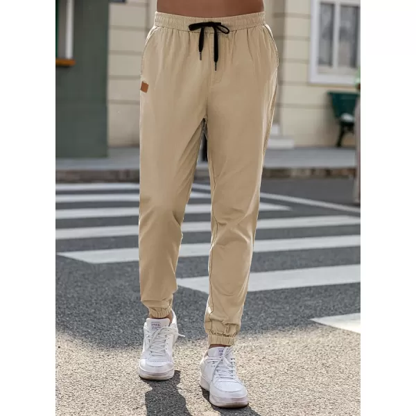 JMIERR Mens Casual Joggers Pants - Cotton Drawstring Chino Cargo Pants Hiking Outdoor Twill Track Jogging Sweatpants Pants