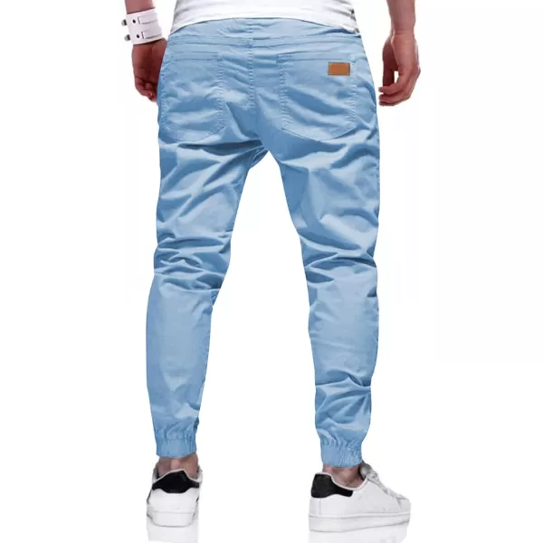 JMIERR Mens Casual Joggers Pants - Cotton Drawstring Chino Cargo Pants Hiking Outdoor Twill Track Jogging Sweatpants Pants