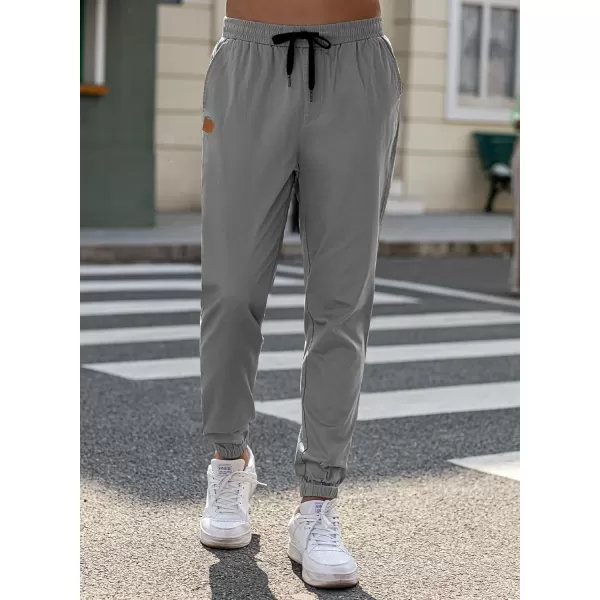 JMIERR Mens Casual Joggers Pants - Cotton Drawstring Chino Cargo Pants Hiking Outdoor Twill Track Jogging Sweatpants Pants