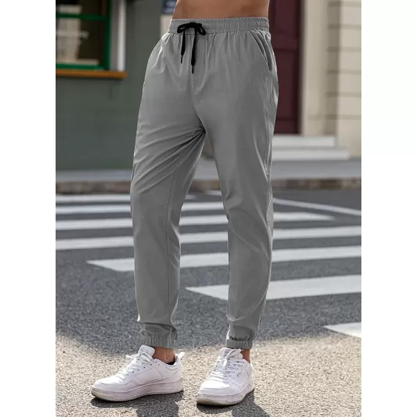 JMIERR Mens Casual Joggers Pants - Cotton Drawstring Chino Cargo Pants Hiking Outdoor Twill Track Jogging Sweatpants Pants