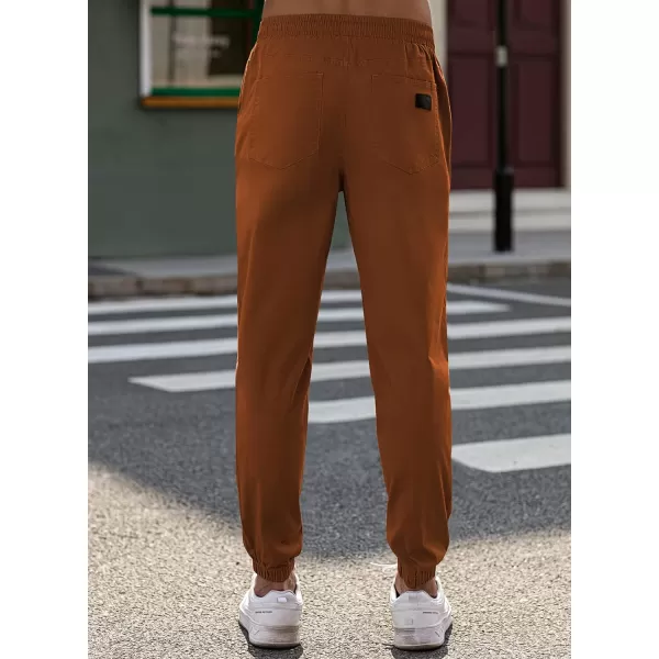 JMIERR Mens Casual Joggers Pants - Cotton Drawstring Chino Cargo Pants Hiking Outdoor Twill Track Jogging Sweatpants Pants