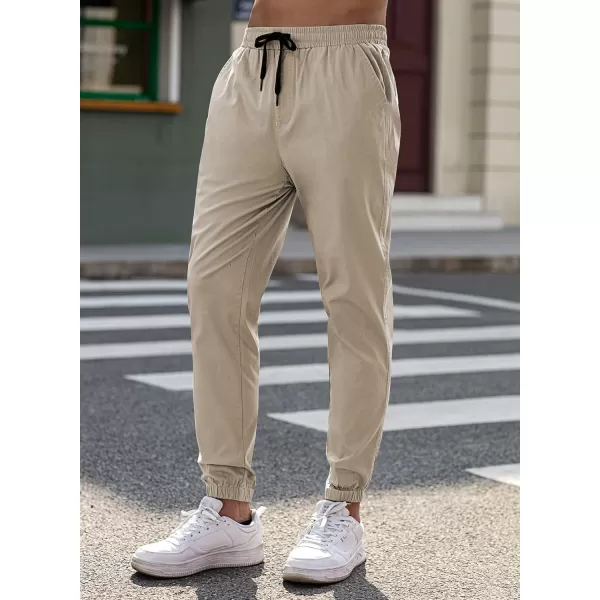 JMIERR Mens Casual Joggers Pants - Cotton Drawstring Chino Cargo Pants Hiking Outdoor Twill Track Jogging Sweatpants Pants