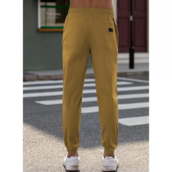 JMIERR Mens Casual Joggers Pants - Cotton Drawstring Chino Cargo Pants Hiking Outdoor Twill Track Jogging Sweatpants Pants