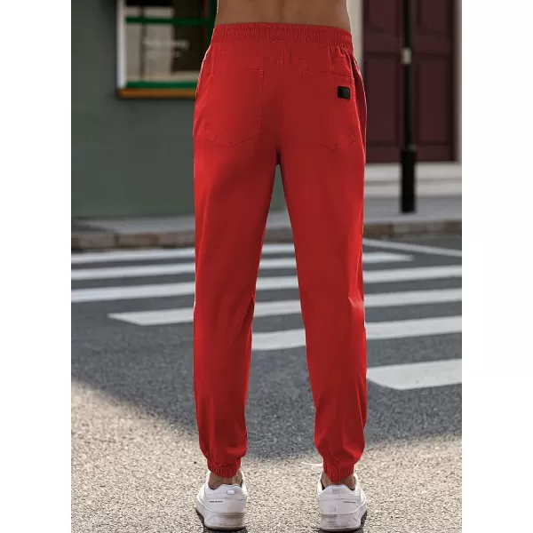 JMIERR Mens Casual Joggers Pants - Cotton Drawstring Chino Cargo Pants Hiking Outdoor Twill Track Jogging Sweatpants Pants