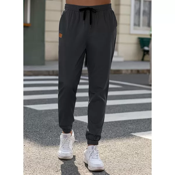 JMIERR Mens Casual Joggers Pants - Cotton Drawstring Chino Cargo Pants Hiking Outdoor Twill Track Jogging Sweatpants Pants