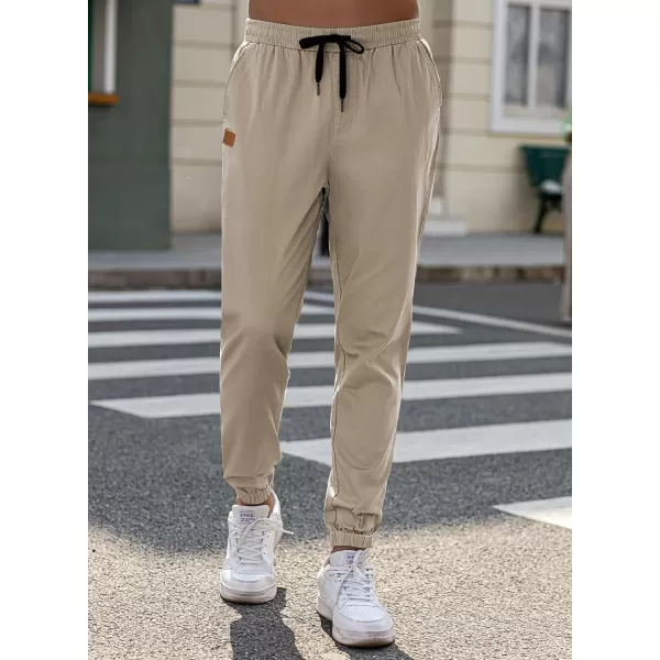 JMIERR Mens Casual Joggers Pants - Cotton Drawstring Chino Cargo Pants Hiking Outdoor Twill Track Jogging Sweatpants Pants