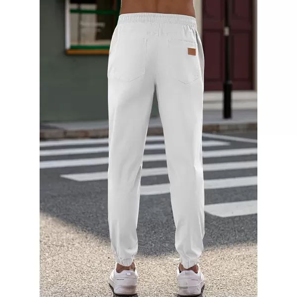 JMIERR Mens Casual Joggers Pants - Cotton Drawstring Chino Cargo Pants Hiking Outdoor Twill Track Jogging Sweatpants Pants