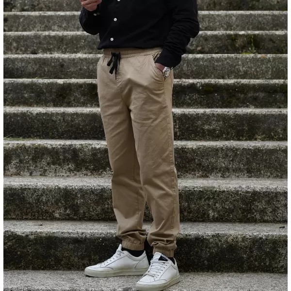 JMIERR Mens Casual Joggers Pants - Cotton Drawstring Chino Cargo Pants Hiking Outdoor Twill Track Jogging Sweatpants Pants