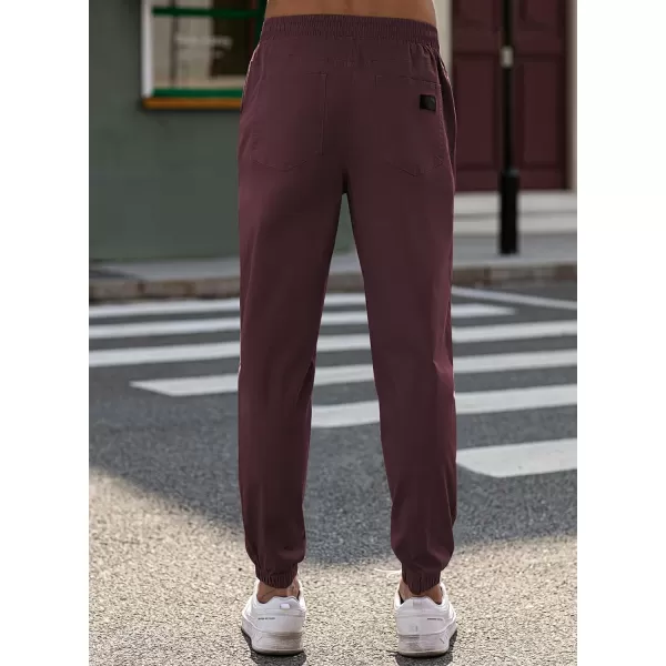 JMIERR Mens Casual Joggers Pants - Cotton Drawstring Chino Cargo Pants Hiking Outdoor Twill Track Jogging Sweatpants Pants