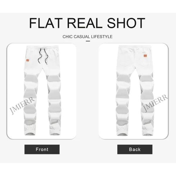 JMIERR Mens Casual Joggers Pants - Cotton Drawstring Chino Cargo Pants Hiking Outdoor Twill Track Jogging Sweatpants Pants