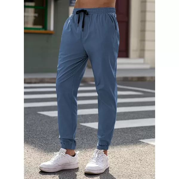 JMIERR Mens Casual Joggers Pants - Cotton Drawstring Chino Cargo Pants Hiking Outdoor Twill Track Jogging Sweatpants Pants