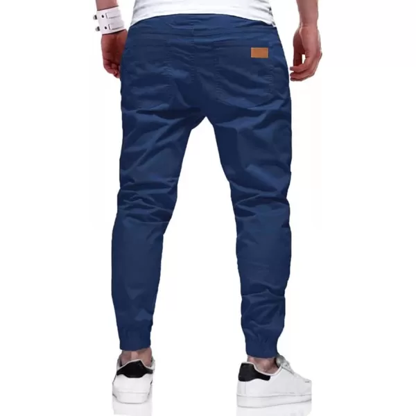 JMIERR Mens Casual Joggers Pants - Cotton Drawstring Chino Cargo Pants Hiking Outdoor Twill Track Jogging Sweatpants Pants