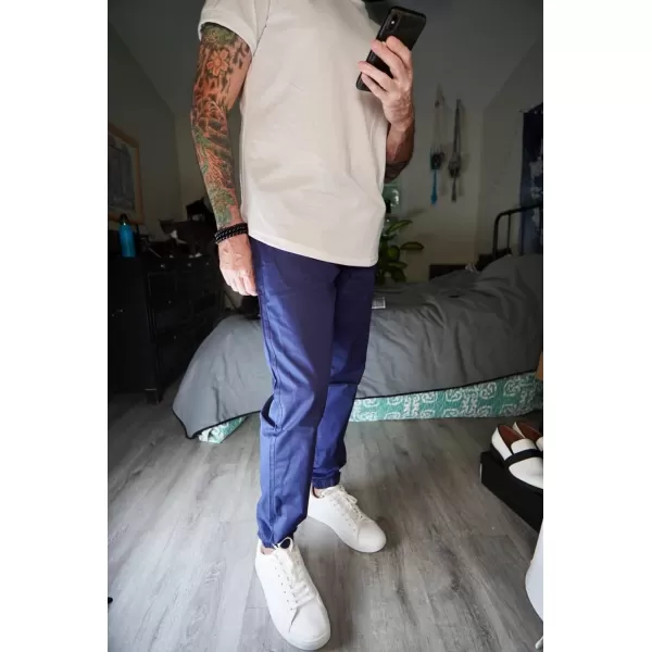 JMIERR Mens Casual Joggers Pants - Cotton Drawstring Chino Cargo Pants Hiking Outdoor Twill Track Jogging Sweatpants Pants