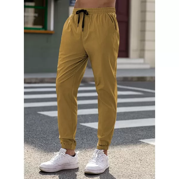 JMIERR Mens Casual Joggers Pants - Cotton Drawstring Chino Cargo Pants Hiking Outdoor Twill Track Jogging Sweatpants Pants
