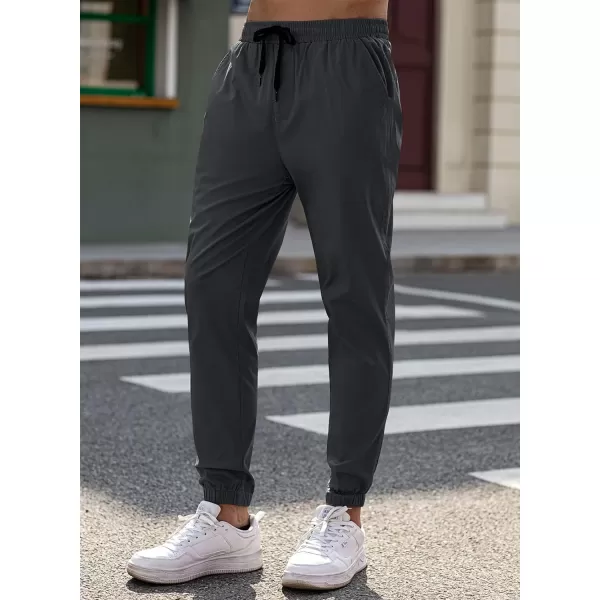 JMIERR Mens Casual Joggers Pants - Cotton Drawstring Chino Cargo Pants Hiking Outdoor Twill Track Jogging Sweatpants Pants