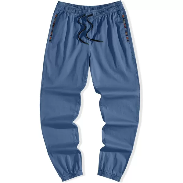 JMIERR Mens Casual Joggers Pants Cotton Drawstring Chino Hiking Pants Outdoor Twill Track Sweatpants with Pockets