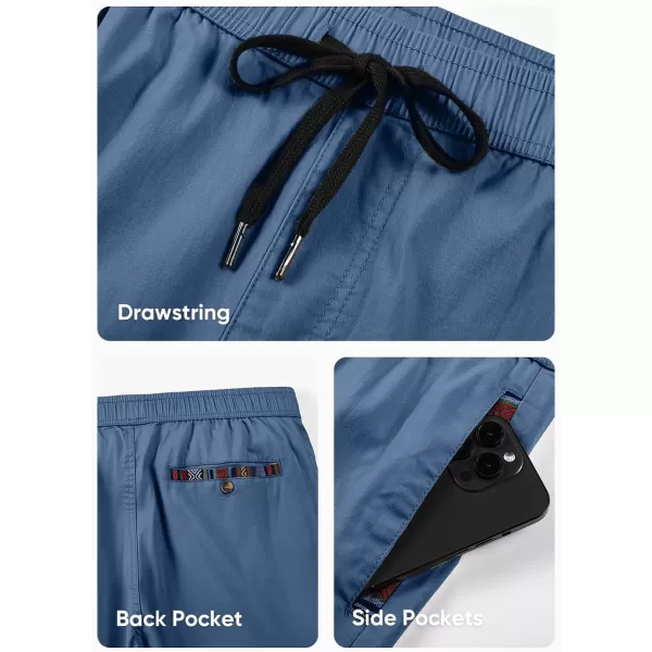 JMIERR Mens Casual Joggers Pants Cotton Drawstring Chino Hiking Pants Outdoor Twill Track Sweatpants with Pockets