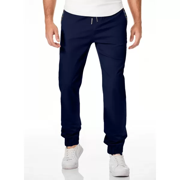 JMIERR Mens Casual Joggers Pants Cotton Drawstring Chino Hiking Pants Outdoor Twill Track Sweatpants with Pockets