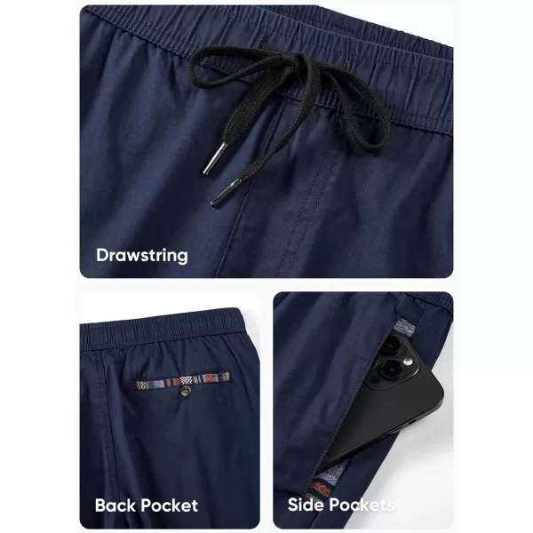 JMIERR Mens Casual Joggers Pants Cotton Drawstring Chino Hiking Pants Outdoor Twill Track Sweatpants with Pockets
