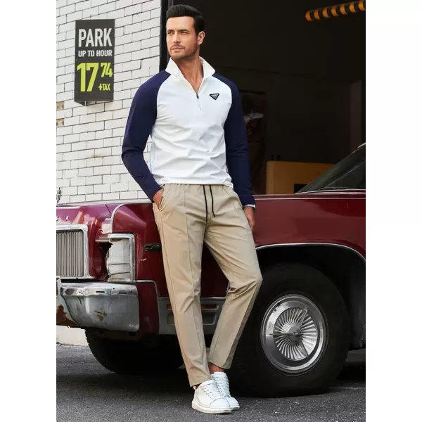 JMIERR Mens Casual Joggers Pants Stretch Drawstring Glof Slim-Fit Pants for Men Chino Hiking Gym Pant Sweatpants with Pockets