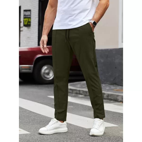 JMIERR Mens Casual Joggers Pants Stretch Drawstring Glof Slim-Fit Pants for Men Chino Hiking Gym Pant Sweatpants with Pockets