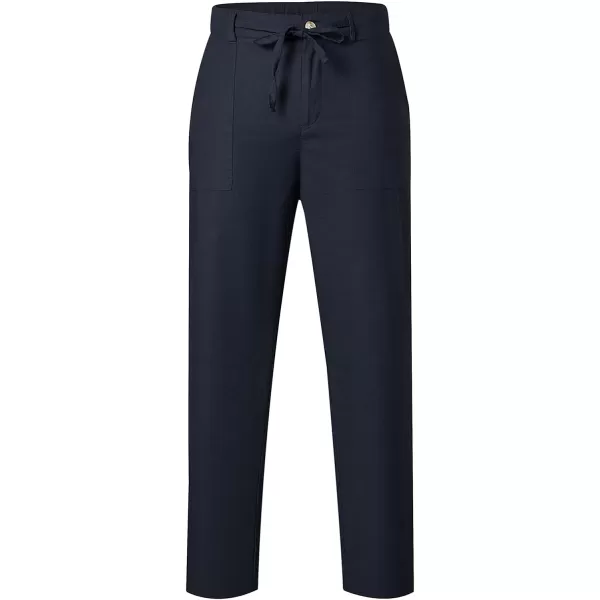 JMIERR Mens Casual Linen Pants Loose Fit Straight Legs Elastic Waist Trousers Summer Beach Yoga