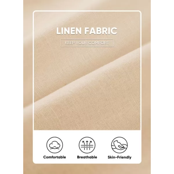 JMIERR Mens Casual Linen Pants Loose Fit Straight Legs Elastic Waist Trousers Summer Beach Yoga