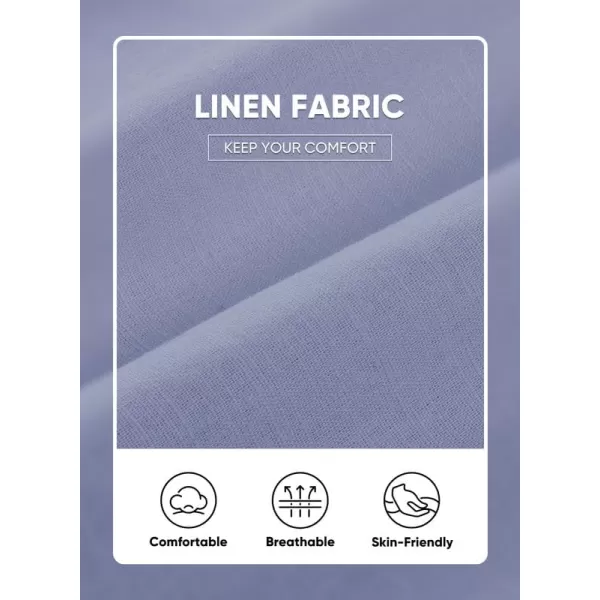 JMIERR Mens Casual Linen Pants Loose Fit Straight Legs Elastic Waist Trousers Summer Beach Yoga