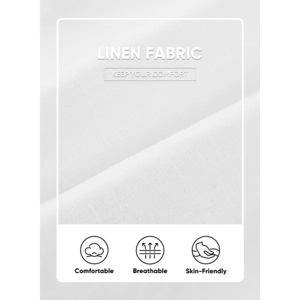 JMIERR Mens Casual Linen Pants Loose Fit Straight Legs Elastic Waist Trousers Summer Beach Yoga