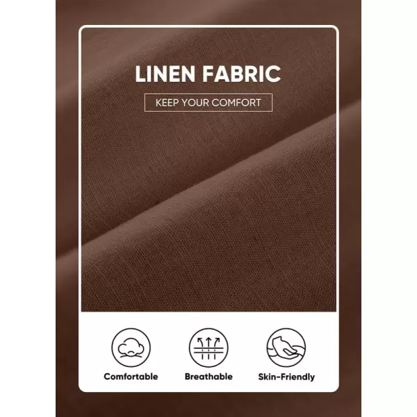 JMIERR Mens Casual Linen Pants Loose Fit Straight Legs Elastic Waist Trousers Summer Beach Yoga