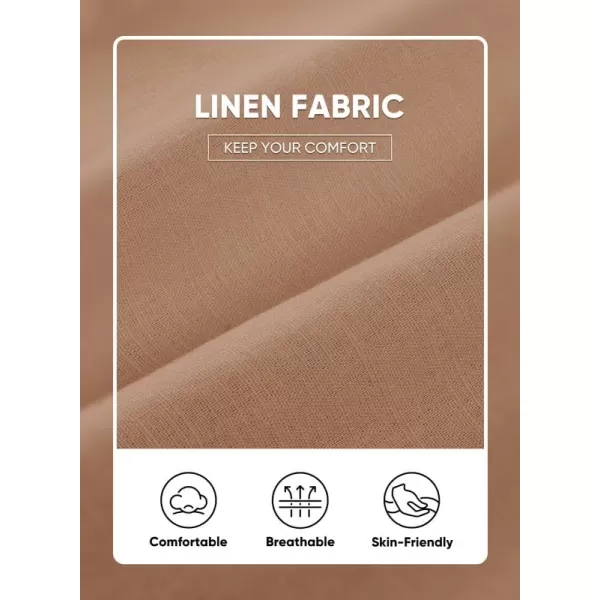 JMIERR Mens Casual Linen Pants Loose Fit Straight Legs Elastic Waist Trousers Summer Beach Yoga
