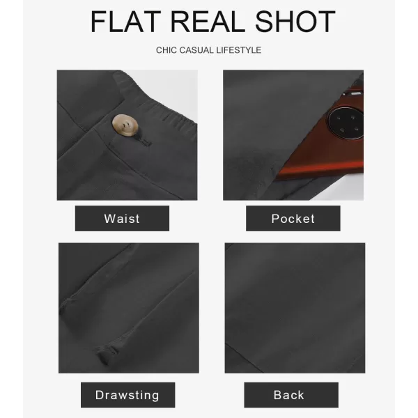 JMIERR Mens Casual Linen Pants Loose Fit Straight Legs Elastic Waist Trousers Summer Beach Yoga