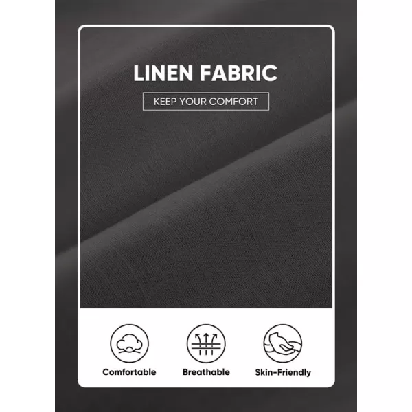 JMIERR Mens Casual Linen Pants Loose Fit Straight Legs Elastic Waist Trousers Summer Beach Yoga