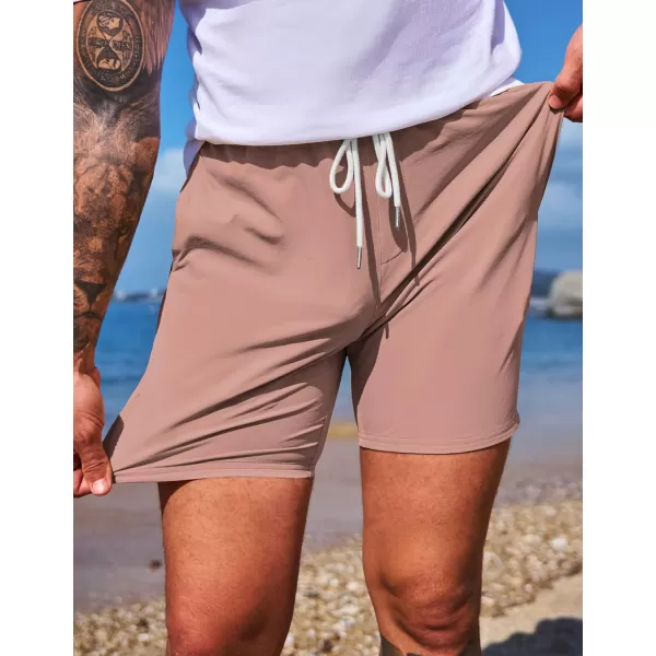 JMIERR Men's Casual Shorts 5"/ 7" Drawstring Summer Quick Dry Beach Stretch Waist Golf Athletic Gym Short