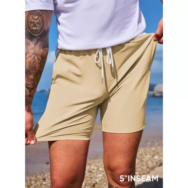 JMIERR Men's Casual Shorts 5"/ 7" Drawstring Summer Quick Dry Beach Stretch Waist Golf Athletic Gym Short