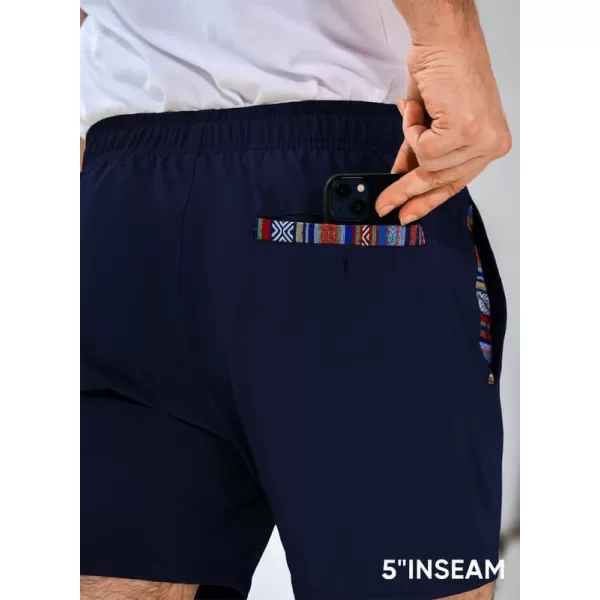 JMIERR Men's Casual Shorts 5"/ 7" Drawstring Summer Quick Dry Beach Stretch Waist Golf Athletic Gym Short