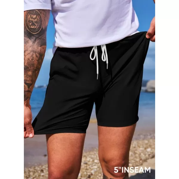 JMIERR Men's Casual Shorts 5"/ 7" Drawstring Summer Quick Dry Beach Stretch Waist Golf Athletic Gym Short