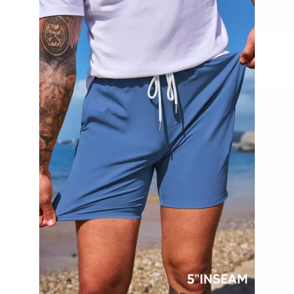 JMIERR Men's Casual Shorts 5"/ 7" Drawstring Summer Quick Dry Beach Stretch Waist Golf Athletic Gym Short