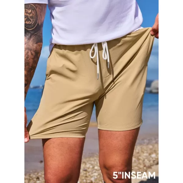 JMIERR Men's Casual Shorts 5"/ 7" Drawstring Summer Quick Dry Beach Stretch Waist Golf Athletic Gym Short