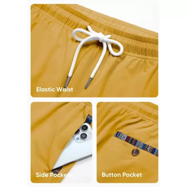 JMIERR Men's Casual Shorts 5"/ 7" Drawstring Summer Quick Dry Beach Stretch Waist Golf Athletic Gym Short