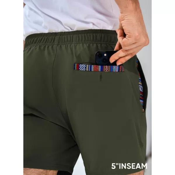 JMIERR Men's Casual Shorts 5"/ 7" Drawstring Summer Quick Dry Beach Stretch Waist Golf Athletic Gym Short