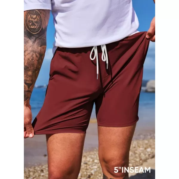 JMIERR Men's Casual Shorts 5"/ 7" Drawstring Summer Quick Dry Beach Stretch Waist Golf Athletic Gym Short