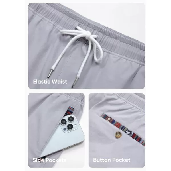 JMIERR Men's Casual Shorts 5"/ 7" Drawstring Summer Quick Dry Beach Stretch Waist Golf Athletic Gym Short