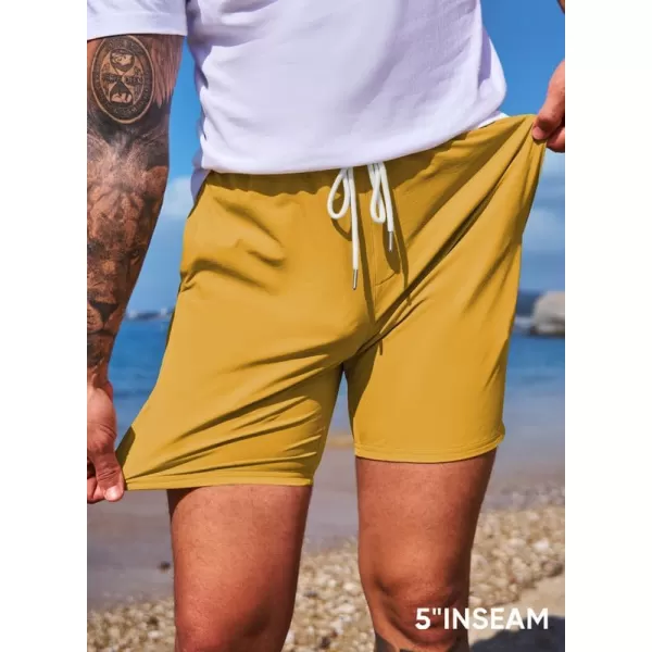 JMIERR Men's Casual Shorts 5"/ 7" Drawstring Summer Quick Dry Beach Stretch Waist Golf Athletic Gym Short