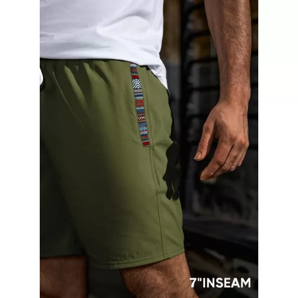 JMIERR Men's Casual Shorts 5"/ 7" Drawstring Summer Quick Dry Beach Stretch Waist Golf Athletic Gym Short