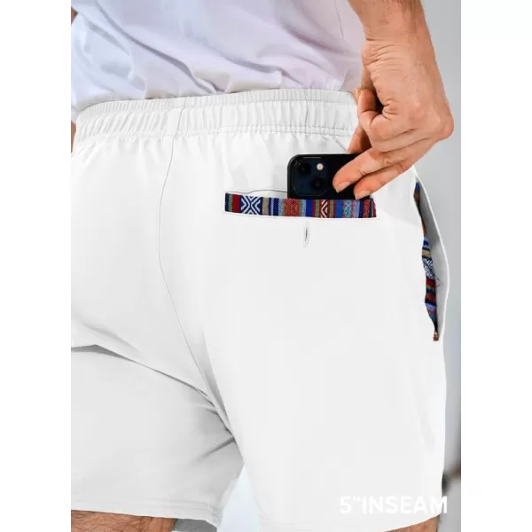 JMIERR Men's Casual Shorts 5"/ 7" Drawstring Summer Quick Dry Beach Stretch Waist Golf Athletic Gym Short