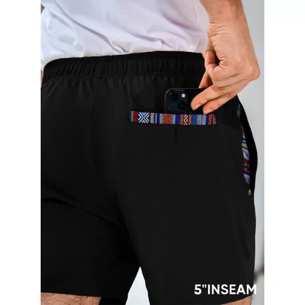 JMIERR Men's Casual Shorts 5"/ 7" Drawstring Summer Quick Dry Beach Stretch Waist Golf Athletic Gym Short