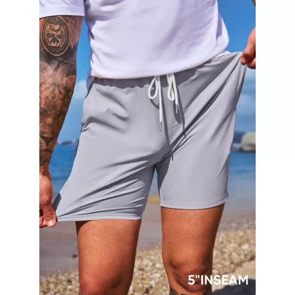 JMIERR Men's Casual Shorts 5"/ 7" Drawstring Summer Quick Dry Beach Stretch Waist Golf Athletic Gym Short