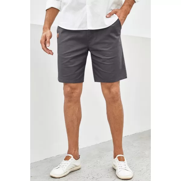 JMIERR Mens Casual Shorts - Cotton Drawstring Summer Beach Stretch Twill Chino Golf Shorts
