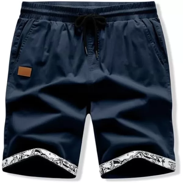 JMIERR Mens Casual Shorts - Cotton Drawstring Summer Beach Stretch Twill Chino Golf Shorts